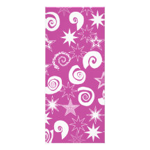 Funky Magenta Stars and Swirls Fun Pattern Gifts Custom Invitations