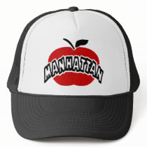 Funky Manhattan Outline Cut Out Of Big Red Apple