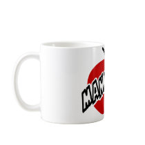 Funky Manhattan Outline Cut Out Of Big Red Apple Mugs