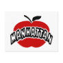 Funky Manhattan Outline Cut Out Of Big Red Apple Postcards