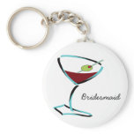 funky martini aqua keychains