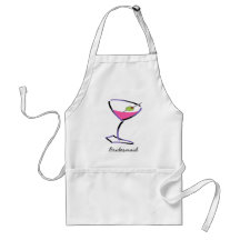 funky martini purple apron