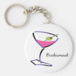 funky martini purple keychains