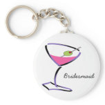 funky martini purple key chain
