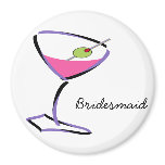 funky martini purple refrigerator magnet