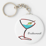 Funky martini red Bridesmaid Favors keychains
