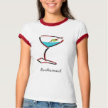 Funky martini red Bridesmaid Favors Tshirts