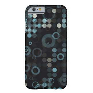 Funky Masculine Grey Blue Circle Stylish Geometric iPhone 6 Case