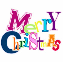 Funky Merry Christmas photo sculptures
