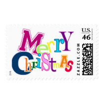 Funky Merry Christmas Postage