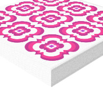 Funky Modern Bright Flowery Pink Purple White canvas prints