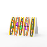 Funky modern yellow circles cards