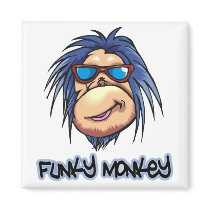 Funky Monkey magnet by tshirtfun Funky Monkey magnet