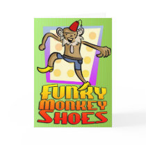 Funky Monkey Shoes Greeting Card!