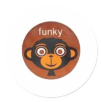 Funky Monkey pegatinas by meggers8282 Funky Monkey pegatinas