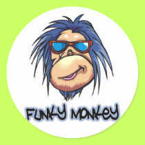 Funky Monkey stickers by tshirtfun Funky Monkey stickers
