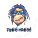 Funky Monkey stickers