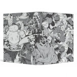 funky monster mayhem grayscale binders