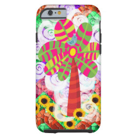 Funky Mosaic Tree Sunflowers Summer iPhone 6 Case