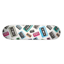 Funky music cassette skateboard