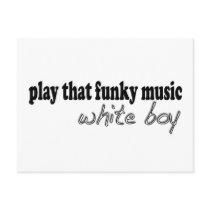 Funky Music White Boy Post Cards