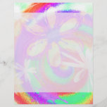 funky neon floral abstract flyer