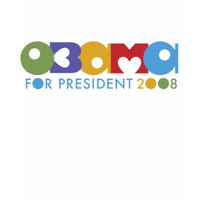 Funky Obama Heart T-Shirt by ProudPolitics