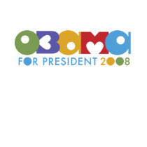 Funky Obama Heart T-Shirt by ProudPolitics Funky Obama Heart T-Shirt