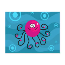 Funky Octopus Postcard