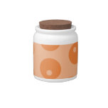 Funky orange retro pattern. candy jar