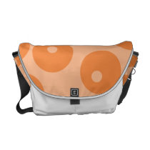 Funky orange retro pattern. commuter bag