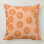 Funky orange retro pattern. pillow