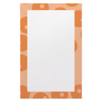 Funky orange retro pattern. custom stationery