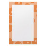 Funky orange retro pattern. custom stationery