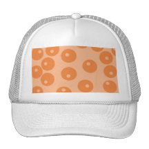 Funky orange retro pattern. trucker hat