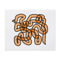 Funky Orange Snake Design. Personalized Flyer