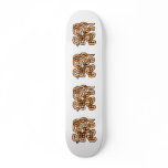 Funky Orange Snake Design. Skateboard Deck