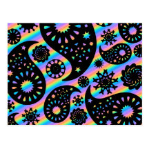 Funky Paisley Design. Postcard