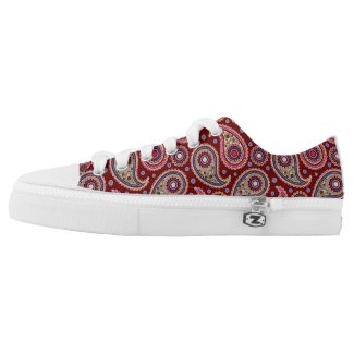 Funky Paisley Pattern Low Top Shoes Printed Shoes