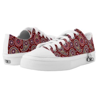 Funky Paisley Pattern Low Top Shoes Printed Shoes