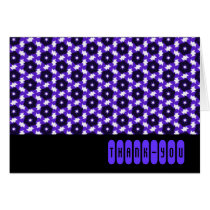 Funky pattern Thank you card cards