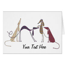 Funky Patterned Dogs Notecards