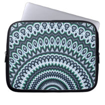 Funky Peacock Mandala pattern laptop sleeve laptop sleeves