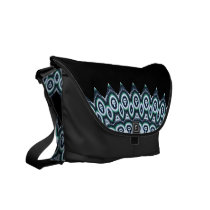 Funky Peacock Mandala pattern messenger bag rickshaw messenger bags