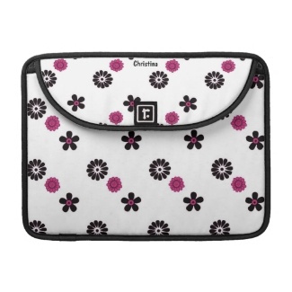 Funky Pink Floral Macbook Pro Sleeve