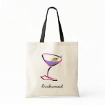 funky pink martini tote bags