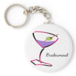 funky pink martini keychain