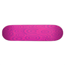 Funky Pink & Purple Retro Circles Skate Board Decks