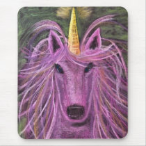 Funky Pink Unicorn mousepads by Faeryhuggles Funky Pink Unicorn mousepads