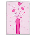 Funky pink vase - Card
